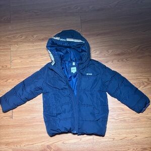 Kids Hugo Boss logo printed padded jacket size 4